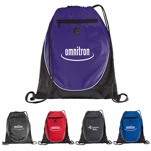 Customized Peek Polyester Drawstring Cinch Backpacks